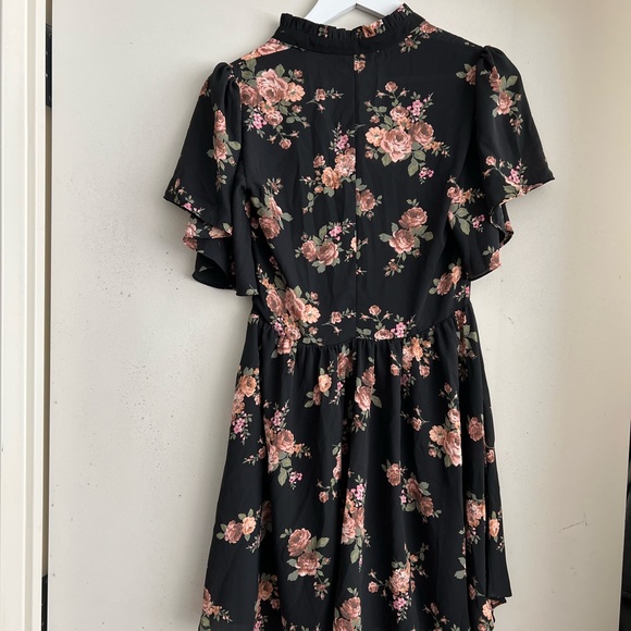 Zara Floral Mini Dress with Bow NWT - Picture 6 of 8